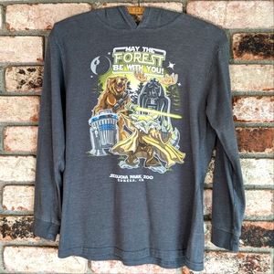 🦝 Sequoia Park Zoo Star Wars Inspired Long Sleeve Shirt Hood Kids Eureka